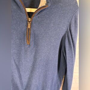 Filippo Riberti Blue Made in Italy Business Casual Classic Quarter Zip Sweater M